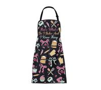 BNQL Baking Apron Gift for Baker That's What I Do I Bake And I Know Thing Pastry Chef Gifts Baker Apron Kitchen Cooking Apron