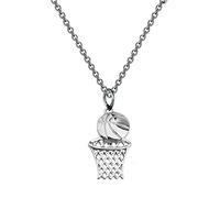 BNQL Basketball Lovers Gifts Necklace Basketball Hoop Sports Pendant Necklace Sports Jewelry Gifts for Men Boy Women Girl (SILVER)