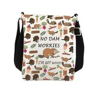 BNQL Beaver Crossbody Bag Funny Beaver Gifts Beaver Lover Gifts No Dam Worries I've Got Wood Beaver Animals Messenger Bag
