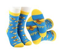 BNQL Bee Inspired Gifts 1 Pair Funny Bee Socks Women Bumble Bee Novelty Socks Bee Lovers Gift for Bee Keeper Bee Hive Socks (Cotton, 1 Pair Bee Socks)