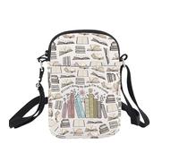 BNQL Book Lovers Crossbody Bag Bookworm Gifts If i Can't Bring My Book I'm Not Going Librarian Gift Bookish Gift For Reader Writer