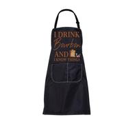 BNQL Bourbon Apron Bourbon Lover Gifts I Drink Bourbon And I Know Things Gifts Apron Funny Alcohol Gifts Bourbon Kitchen Aprons, Alice Gifts Apron, One Size Fits All