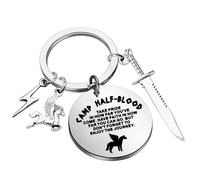 BNQL Camp Half Blood Keychain Camp Half Blood Horse Gifts Percy Jackson Movie Inspired Gifts Percy Fans Gifts Horse Keyring