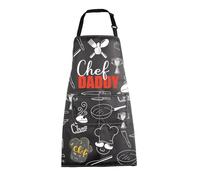 BNQL Chef Daddy Apron for Dad Chef Gift Dad Kitchen Cooking Apron Grill Daddy Apron for Men Father's Day Gift for Papa Apron