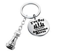 BNQL Chess Keychain Gift for Chess Player geek nerdy gift Chess Piece Gift I've Got Awesome Moves Key Ring