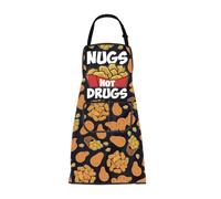 BNQL Chicken Nugget Apron Chicken Nugget Gifts Chicken Nugget Lover Gifts Nugs Not Drugs Junk Food Gifts Chicken Nugget Bbq Apron