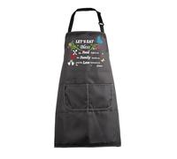 BNQL Christian Bible Verse Apron Bless the Food before us Kitchen Apron Home Gifts Bible Verse Gifts Religious Cooking Apron (Bless the Food before us Apron)