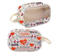 BNQL Christian Nurse Makeup Bag God Called Me To Be a Nurse Gifts Faith Based Nursing Gifts Nurses Transparent Cosmetic Bag