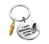 BNQL corn keychain corn gifts Gift Corn Food Lover Gift For Corn Farmer Farm Life gifts i Don't Remember Eating Corn Key Rings