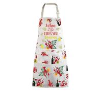 BNQL Crawfish Apron with Pockets Crawfish Beer Lovers Gift Weekend Forecast Crawfish with a Chance of Drinking Kitchen Apron
