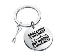 BNQL Crew Keychain Rowing Crew Gifts Education Is Important But Rowing Is Importanter Rowing Team Gifts Rowing Coach Gift Keychain