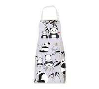 BNQL Cute Panda Aprons for Women with Pockets - Funny Panda Chef Apron