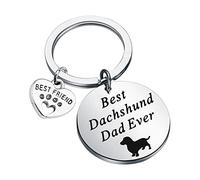 通用 BNQL Dachshund Dad Gifts Best Dachshund Dad Ever Keychain Dachshund Lover Gifts for Him Dachshund Owner Gifts (dachshund dad ky)