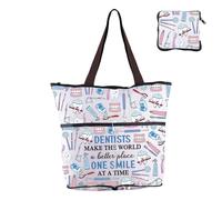 BNQL Dentist Shopping Bag Dentists Make The World A Better Place One Smile At A Time Dental Hygienist Gifts Teeth Grocery Bags
