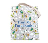 BNQL Dentist Tote Bag Dentist Gifts Dentist Assistant Gifts Dental School Student Gifts Trust Me i'm a Dentist Shopping Bag