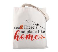 BNQL Dorothys Wizard Gifts Tote Bag Wizard Oz Gifts Ruby Red Slipper Gift Movie Inspired Gift There's No Place Like Home Tote Bag (Dorothys Wizard Gifts Tote Bag)