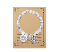 BNQL Drama Mask Bracelet, Large, Black and White, Stainless Steel, Round Bead Chain, Female, Theatre Nerd Gifts, Broadway Lover Gift, Tragedy & Comedy Masks, Actor & Actress Gifts
