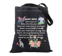 BNQL Dumbos Elephant Gifts Tote Bag Baby Mine Dumbos Gifts Inspired Flying Elephant Gifts for Elephant Lover Canvas Tote Bag (Dumbos Elephant tote bag)