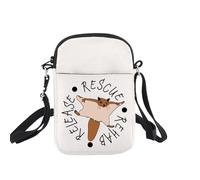 BNQL Flying Squirrel Crossbody Bag Cute Squirrels Gifts for Squirrel Lovers Rescue Rehab Release Gifts Wildlife Crossbody Bag