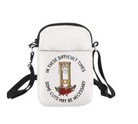 BNQL French Revolution Guillotine Crossbody Bag In These Difficult Times Some Cuts May Be Necessary Funny Guillotine Gifts