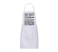 BNQL Get Busy Living Or Get Busy Dying Gifts Inspirational Motivational Gifts Apron Movie Quote Gifts Gardening Baking Apron