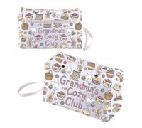 BNQL Grandma's Cozy Club Yarn Storage Bag Crochet Project Bag for Grandma