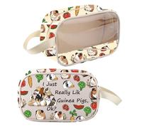 BNQL Guinea Pig Makeup Bag Guinea Pig Lover Gifts Cute Guinea Pig Gifts I Just Really Like Guinea Pigs Animal Makeup Zipper Pouch