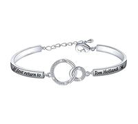 BNQL If Lost Return to Tom Holland Keychain Bracelet spider Bracelet Gift for daughter(BC-02)