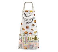 BNQL Italian Food Apron - Waterproof Composite Fabric - One Size - Unisex-Adults - Kitchen/Cooking, Gardening - Italian Food Lovers Gifts - Chef Apron with Pockets