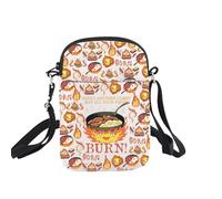 BNQL Japanese Anime Crossbody Bag Gifts for Anime Lovers Anime Fire Gift May All Your Bacon Burn Cartoon Movie Inspired Gifts