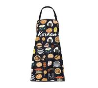 BNQL Korean Food Apron Korean Gifts Korea Lover Gifts Korea Trip Gift South Korea Souvenirs Gifts Obsessed Gift Seoul Korea Apron