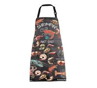 BNQL Lobster Chef Apron Lobster Gifts Cooking Apron with Pockets Shrimping AIN'T Easy Gifts for Shrimp Lovers Kitchen Apron