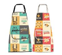 BNQL Matching Mom and Dad Aprons New Mommy and Daddy Gift for Couples Anniversary Aprons Dad Cooking Apron for Mom Chef Gift