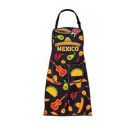BNQL Mexico Apron - Multicolour, One Size Fits All, Unisex-Adults, Mexican Culture Enthusiasts, Cooks, Adults, Kitchen/Cooking