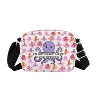BNQL Octopus Crossbody Bag Octopus Lover Gift Funny Octopus Gifts I'm Not Crazy I Just Love Octopus Cell Phone Crossbody Bag