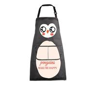 BNQL Penguin Apron with Pockets Penguins Lover Gifts Penguin Print Apron for Women Penguins Make Me Happy Penguin Lady Gifts