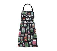 BNQL Pickle Kitchen Apron Pickle Jar Gifts Powered By Pickle Vegetarian Gifts Cucumber Gift Vegetable Kitchen Apron With Pockets