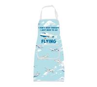 BNQL Pilot Apron - Aviation Gifts For Pilots - I Don't Need Therapy, I Just Need To Go Flying - Airplane Cooking Apron