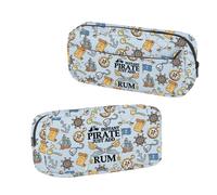 BNQL Pirate Pencil Case Instant Pirate Just Add Rum Nautical Adventure Pencil Pouch