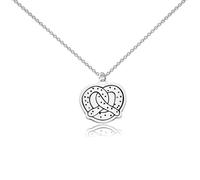 BNQL Pretzel Necklace Pretzel Lover Knot Foodie Gift Sister Gift Mothers Gifts From Daughter Pretzel Food Necklace
