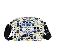 BNQL Retired Police Crossbody Bag Police Officer Retirement Gift Retired Police Officer Time To Give It Arrest Retired Cop Gift