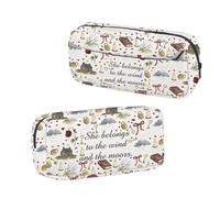 BNQL Romance Pencil Case Pouch She Belongs to The Wind and The Moors Book Lover Gift Literary Literature Gifts Bookish Gifts