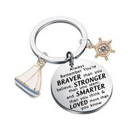 BNQL Sailboat Keychain Nautical Gifts For Boaters Boat Captain Gifts Sailor Gifts for Boating Lovers Sailing Boat Key Chain