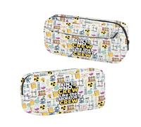 BNQL Science Lab Pencil Case with Zipper Science Gifts Lab Tech Gifts Ain’t No Crew Like Laboratory Crew Scientist Stationery Bag