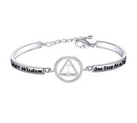 BNQL Serenity Prayer AA Recovery Bracelet Serenity Courage Wisdom Sobriety Gift (bracelet1)