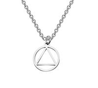 BNQL Serenity Prayer AA Recovery Necklace Keychain Serenity Courage Wisdom Sobriety Gift (1.5cm)