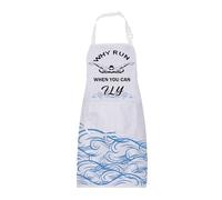 BNQL Swimming Apron Swimming Gifts Swim Team Gifts Funny Swimming Gifts Butterfly Swimmer Why Run When You Can Fly Apron