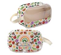 BNQL Teacher Makeup Bag The Wonder of Teaching is Watching Caterpillars Become Butterflies Teacher Zipper Cosmetic Pouch Bag