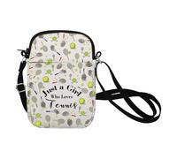 BNQL Tennis Crossbody Bag Tennis Gifts for Tennis Lovers Players Gifts Just a Girl Who Loves Tennis Crossbody Cell Phone Purse