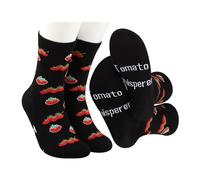 BNQL Tomato Whisperer Socks Vegetarian Gift for Tomato Lover Funny Vegan Socks Tomato Gift for Tomato Grower Gardener Farmer (Cotton, Tomato Whisperer Socks 2pairs)